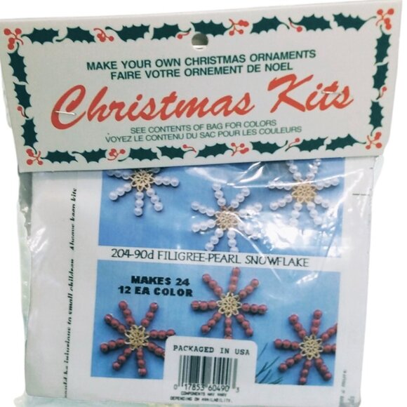Christmas Crafts-Lot Of 6 Christmas Bead Kits-NIP - Picture 8 of 12